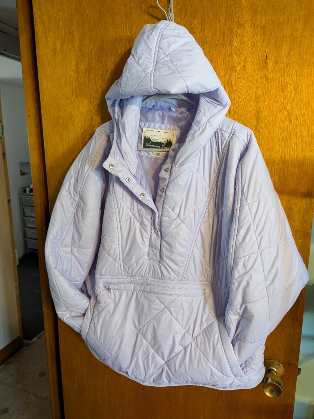 American Eagle Outfitters quilted popover puffer jacket